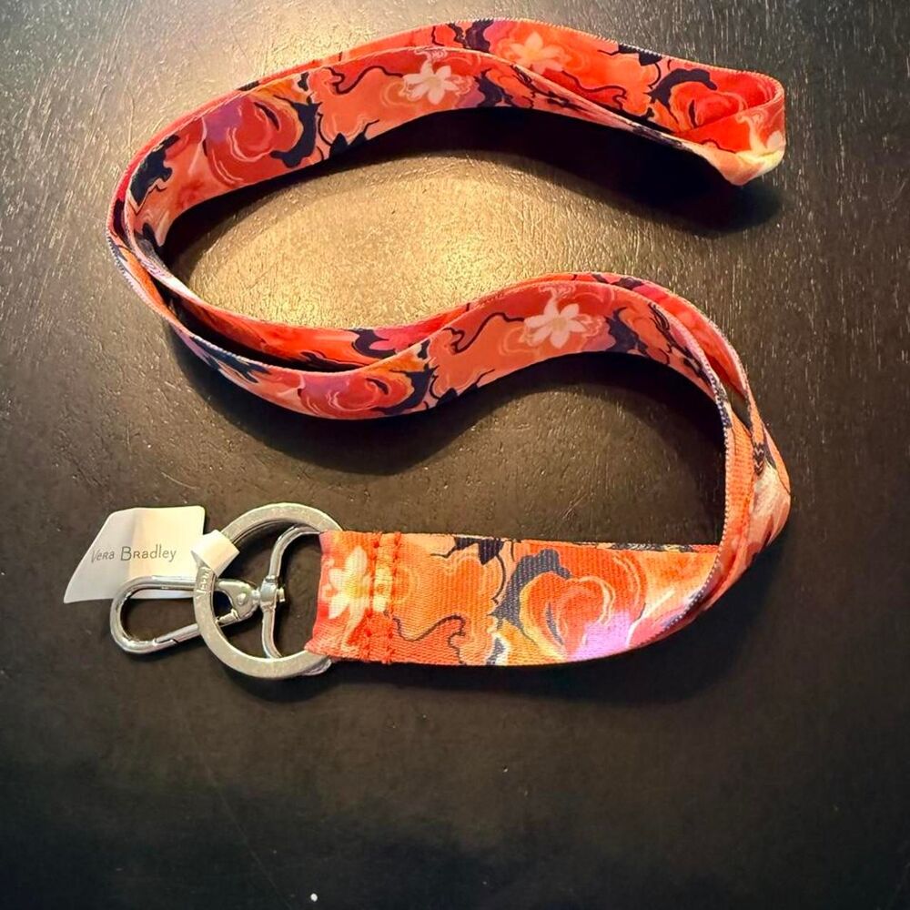 NWT Vera Bradley lanyard Rosa Floral pattern